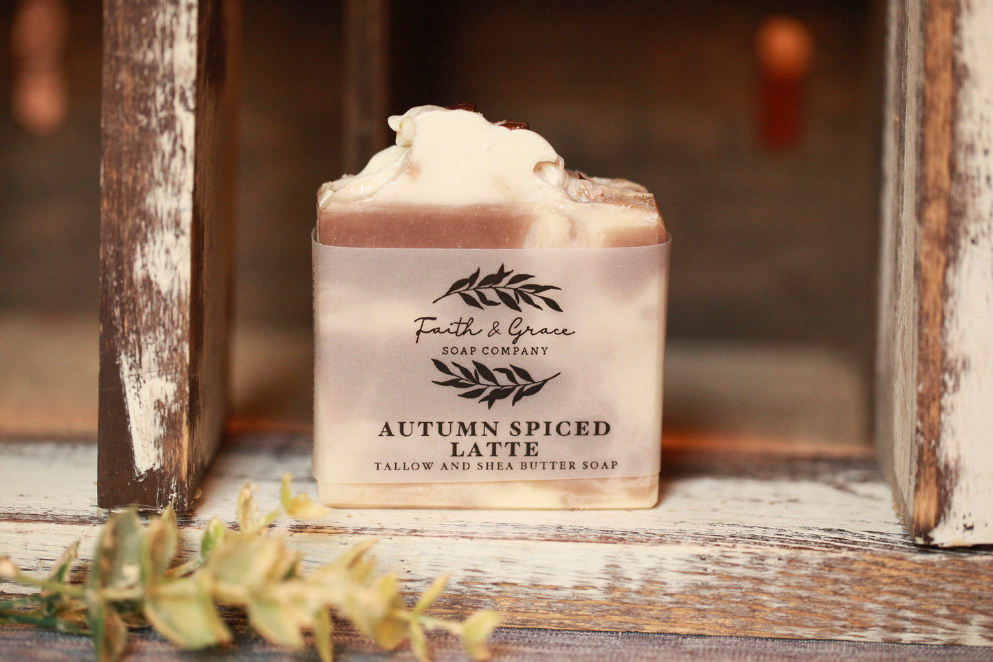 AUTUMN SPICED LATTE TALLOW COLD PROCESS BAR SOAP - 4 oz.