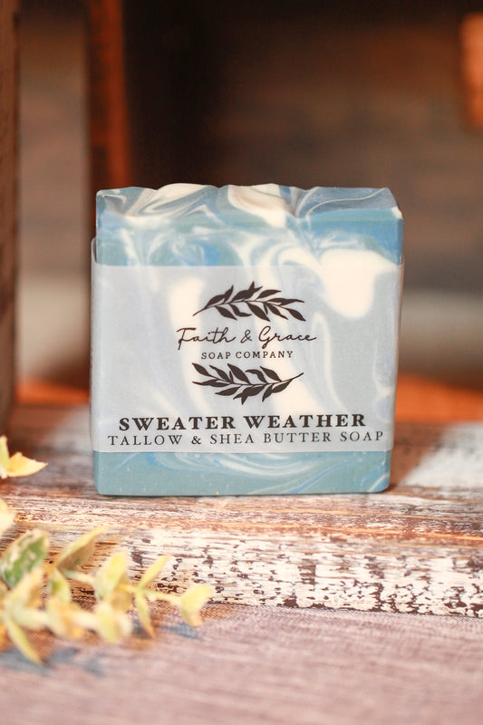 SWEATER WEATHER TALLOW COLD PROCESS SOAP - 4oz.