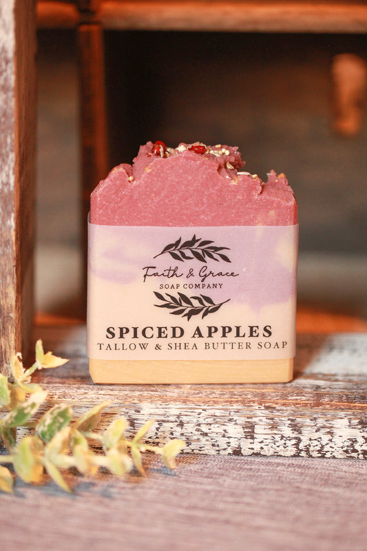 SPICED APPLES TALLOW COLD PROCESS BAR SOAP - 4oz.