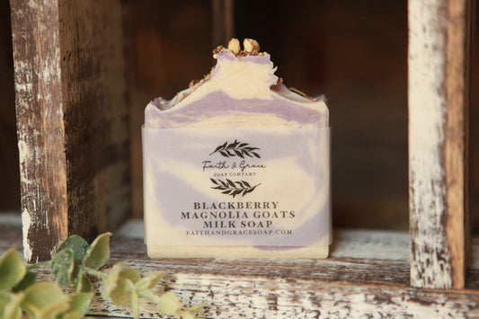 Blackberry Magnolia Cold Process Soap by Faith and Grace Soap Co.