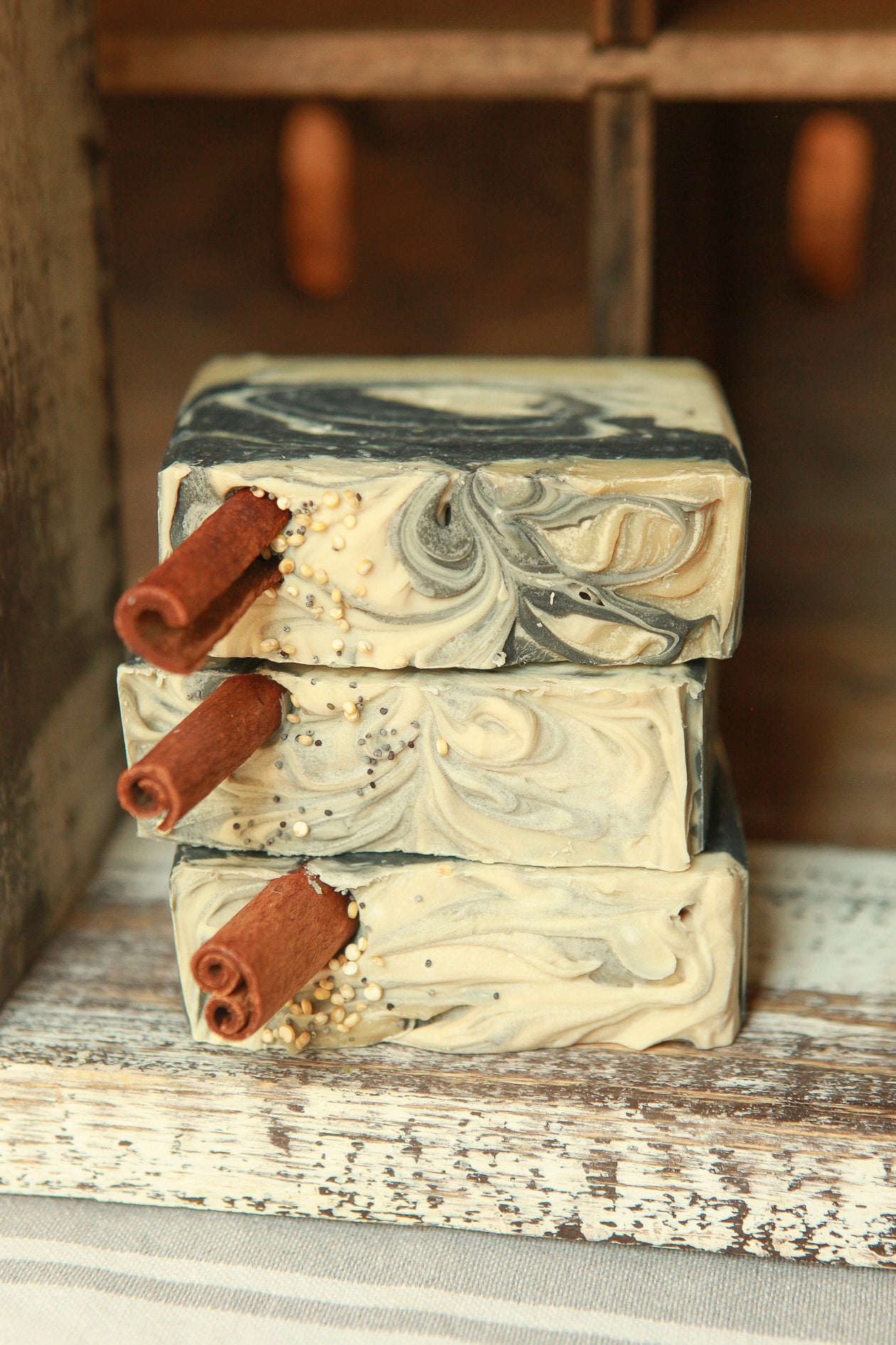 Cinnamon Spiced Vanilla Cold Process Soaps by Faith and Grace Soap Co.