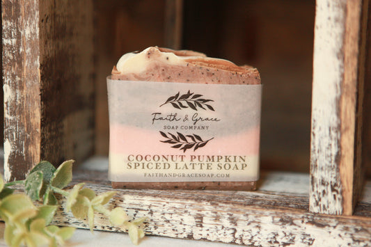 Coconut Pumpkin Spiced Latte Cold Process Soap by Faith and Grace Soap Co.