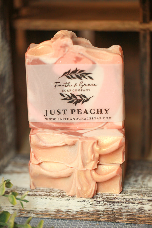 Faith and Grace Soap Company Just Peachy Cold Process Soap