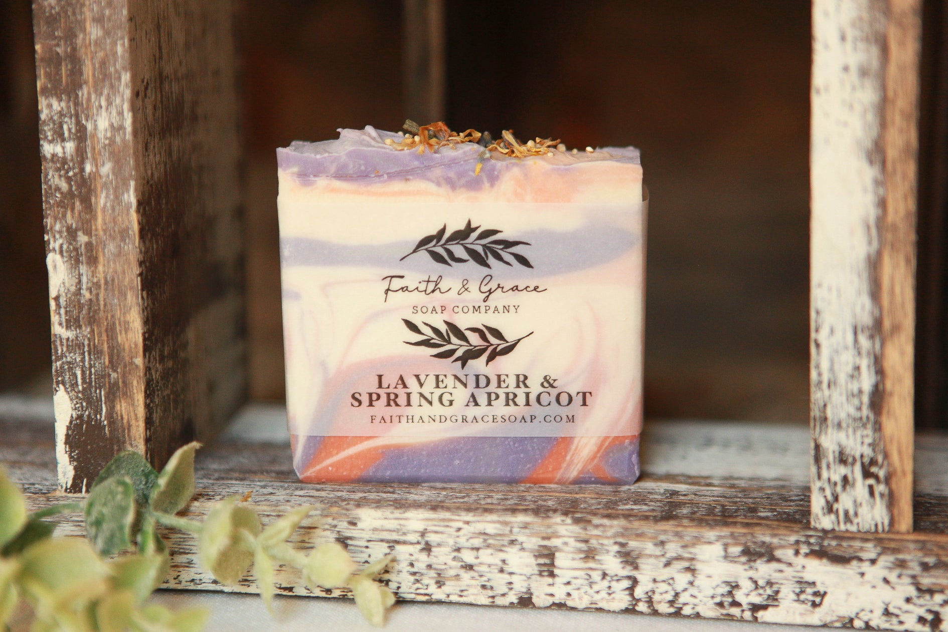 Lavender Apricot Cold Process Soap by Faith and Grace Soap Co.