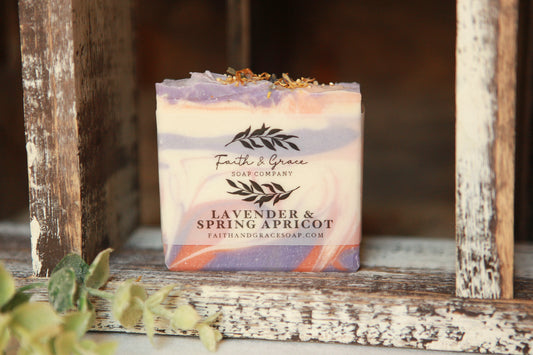 Lavender Apricot Cold Process Soap by Faith and Grace Soap Co.