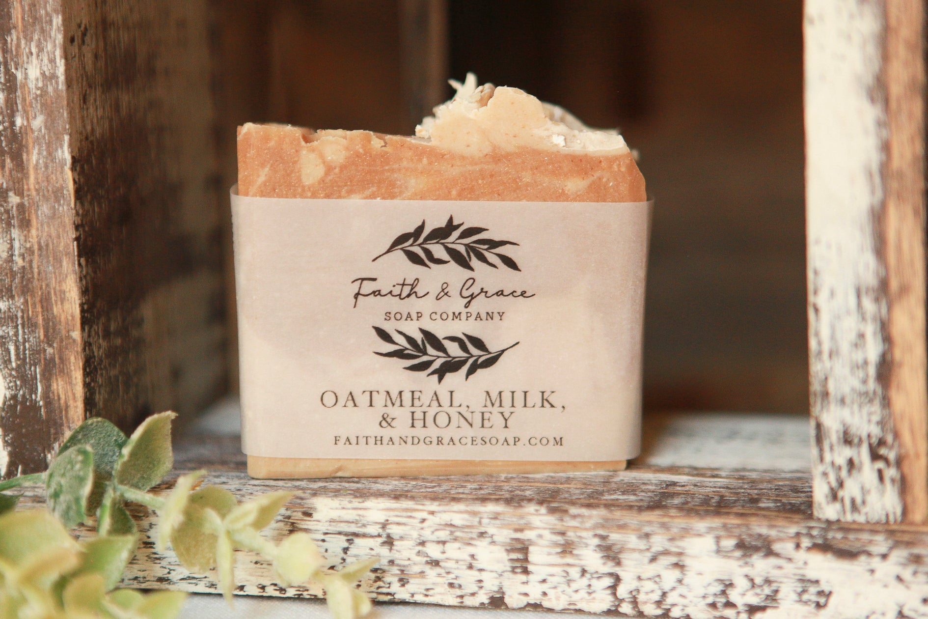 Oatmeal Goats Milk and Honey Cold Process Soap by Faith and Grace Soap Co.