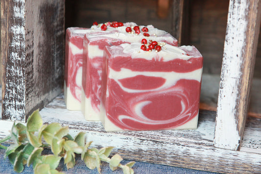 Peppermint Swirl Cold Process Soap by Faith and Grace Soap Co.