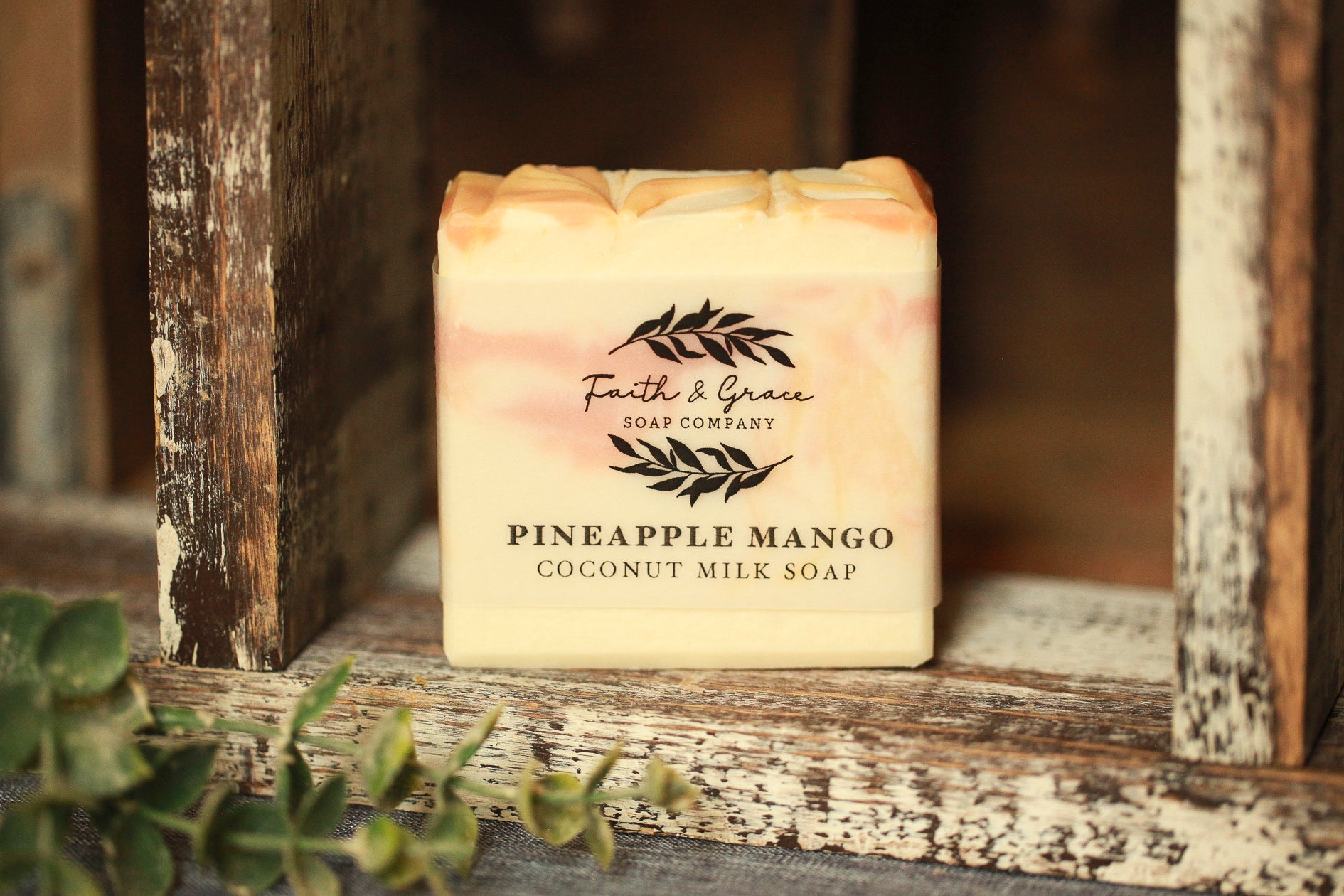 Pineapple Mango Cold Process Soap by Faith and Grace Soap Co.