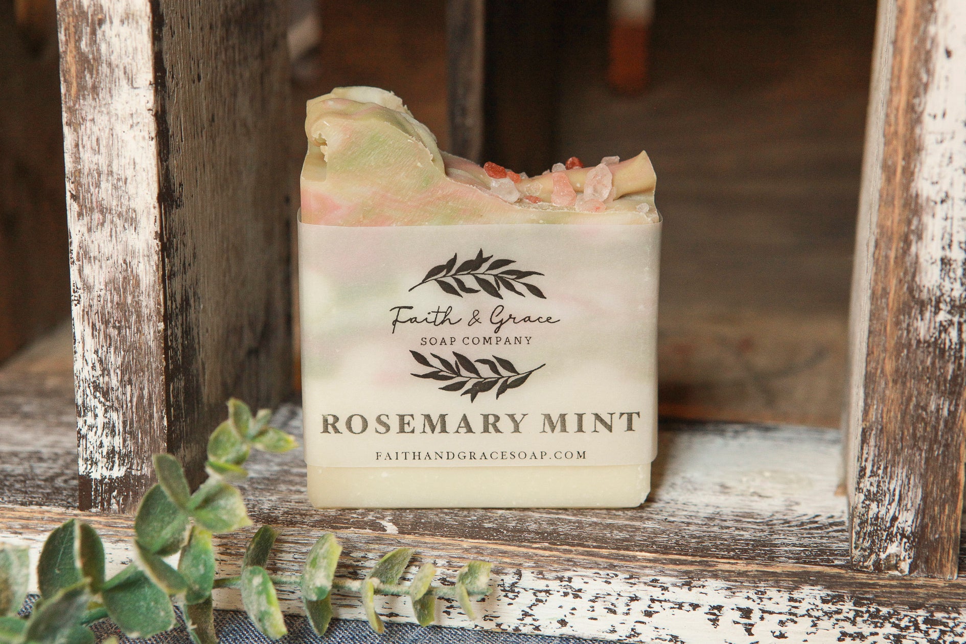 ROSEMARY MINT COLD PROCESS SOAP BY FAITH AND GRACE SOAP CO.