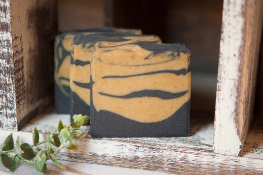 Tea Tree, Turmeric, Charcoal Goats Milk Soap by Faith and Grace Soap Co.