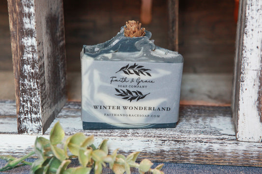 Winter Wonderland Cold Process Soap by Faith and Grace Soap Co.